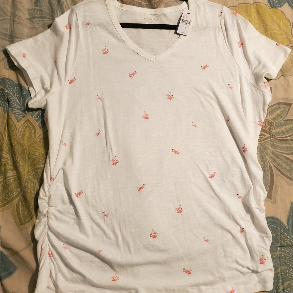 Lane bryant NWT flamingo shirt.